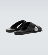 Manolo Blahnik Otawi leather slides