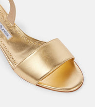 Manolo Blahnik Patopia 30 metallic leather sandals