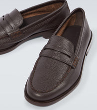 Manolo Blahnik Perry leather penny loafers
