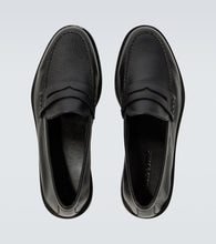 Manolo Blahnik Perry leather penny loafers