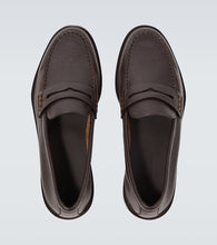Manolo Blahnik Perry leather penny loafers