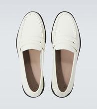 Manolo Blahnik Perry leather penny loafers