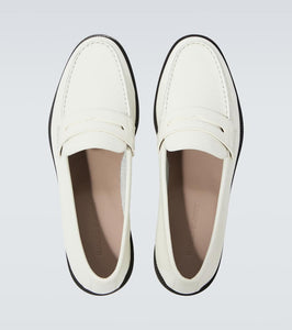 Manolo Blahnik Perry leather penny loafers