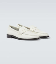 Manolo Blahnik Perry leather penny loafers