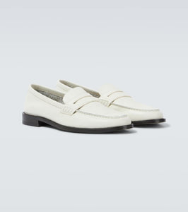 Manolo Blahnik Perry leather penny loafers