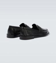 Manolo Blahnik Perry leather penny loafers