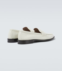 Manolo Blahnik Perry leather penny loafers