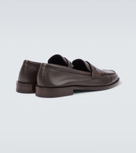 Manolo Blahnik Perry leather penny loafers