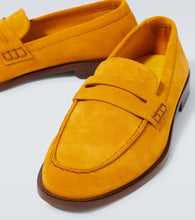 Manolo Blahnik Perry suede penny loafers