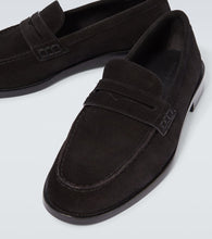 Manolo Blahnik Perry suede penny loafers