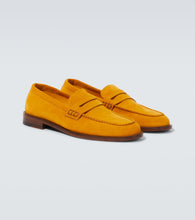 Manolo Blahnik Perry suede penny loafers