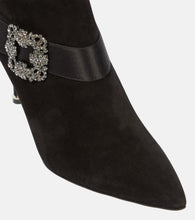 Manolo Blahnik Plinianu embellished suede ankle boots