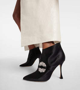Manolo Blahnik Prabina 105 embellished ankle boots
