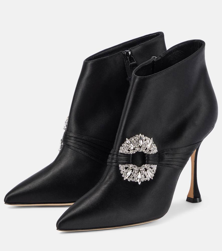 Manolo Blahnik Prabina 105 embellished ankle boots