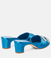 Manolo Blahnik Prinap 50 embellished satin mules