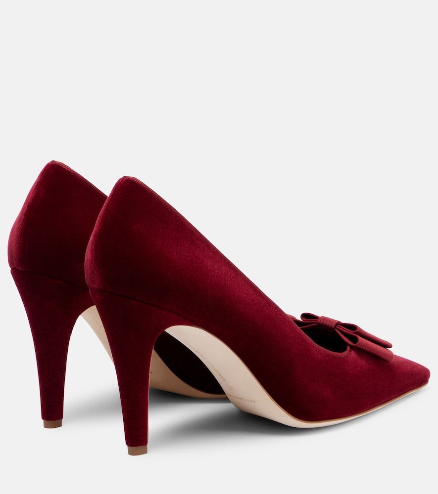 Manolo Blahnik Reador 90 velvet pumps