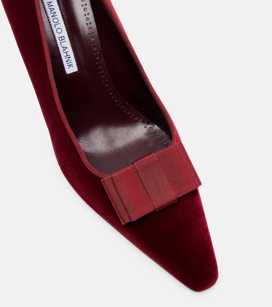Manolo Blahnik Reador 90 velvet pumps
