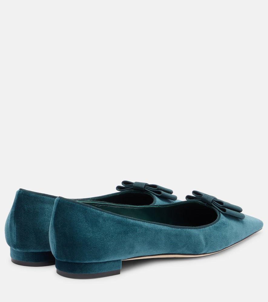 Manolo Blahnik Reador velvet ballet flats