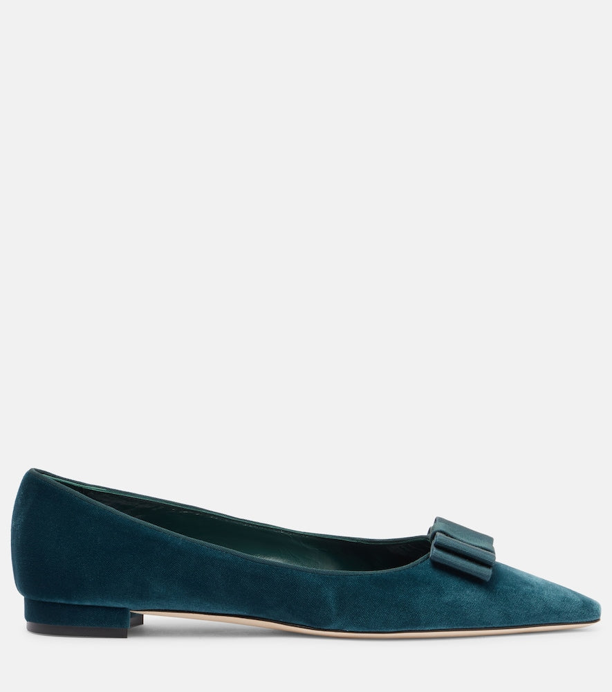 Manolo Blahnik Reador velvet ballet flats