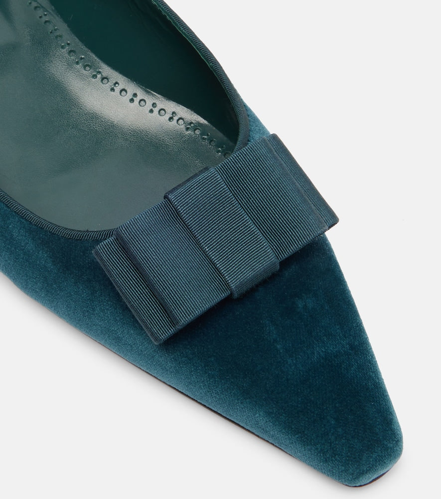 Manolo Blahnik Reador velvet ballet flats