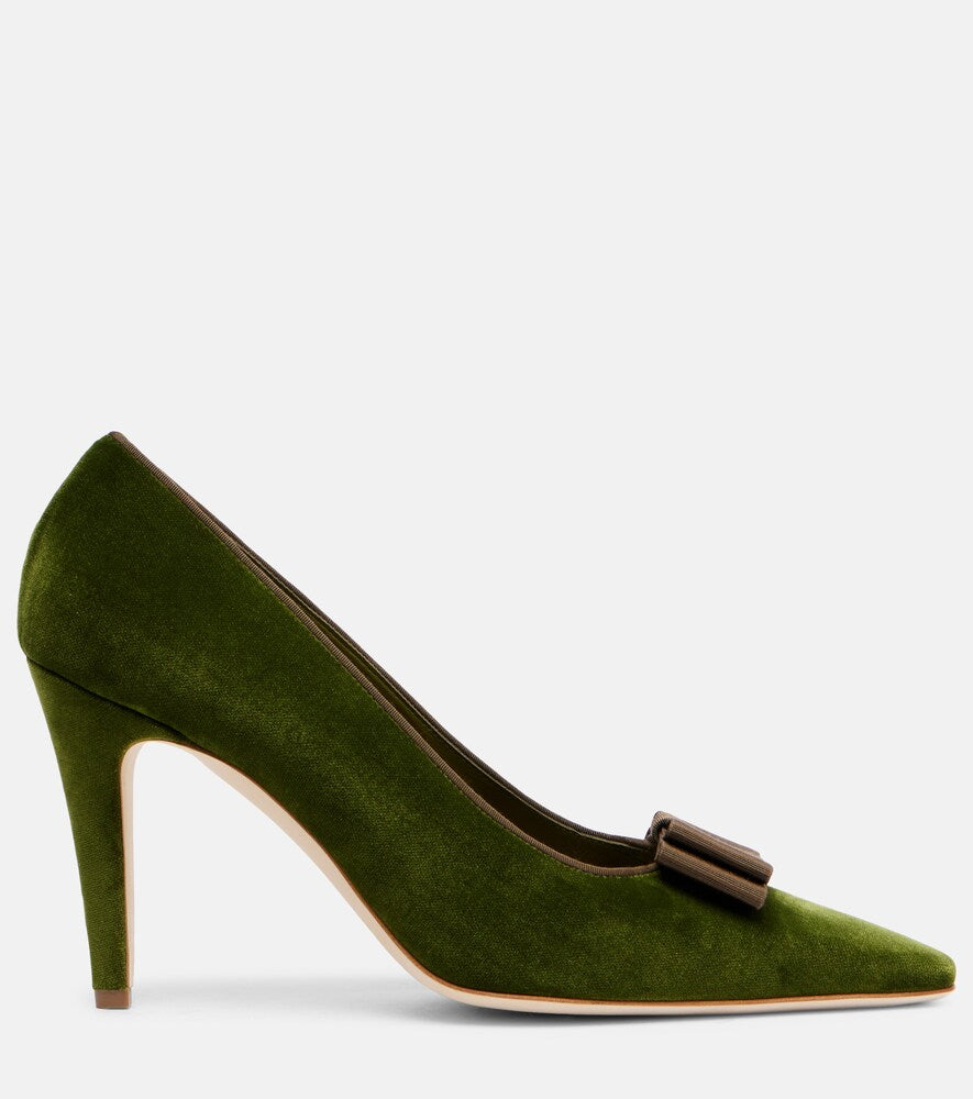 Manolo Blahnik Readorhi bow-detail velvet pumps