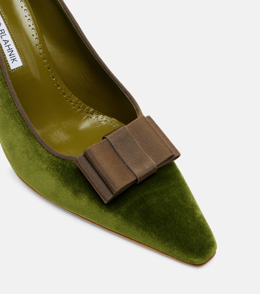 Manolo Blahnik Readorhi bow-detail velvet pumps