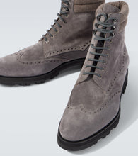Manolo Blahnik Sapele suede lace-up boots