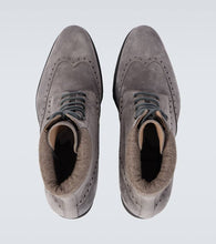 Manolo Blahnik Sapele suede lace-up boots