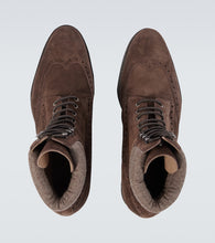 Manolo Blahnik Sapele suede lace-up boots