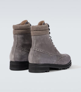 Manolo Blahnik Sapele suede lace-up boots
