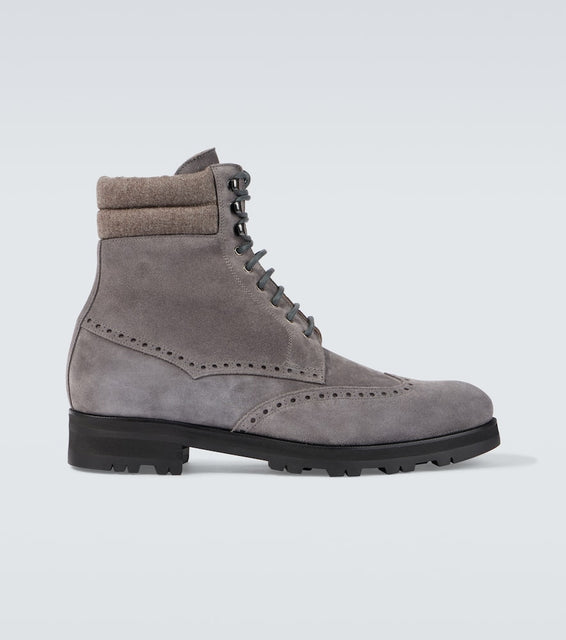 Manolo Blahnik Sapele suede lace-up boots