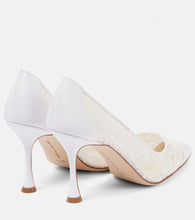 Manolo Blahnik Sololaria 90 lace and suede pumps