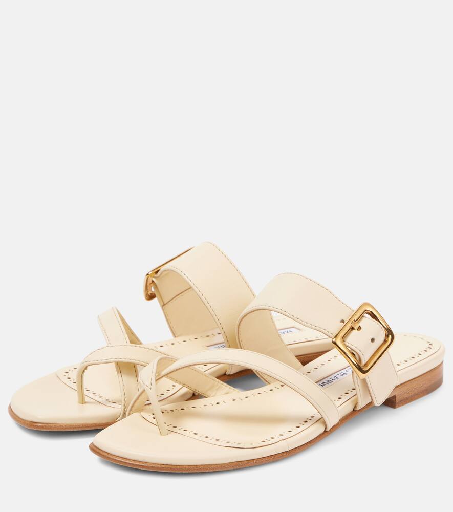 Manolo Blahnik Thalusa 10 leather sandals
