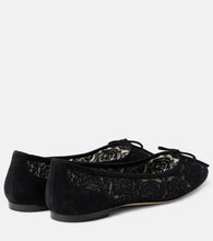 Manolo Blahnik Verizzo floral lace ballet flats