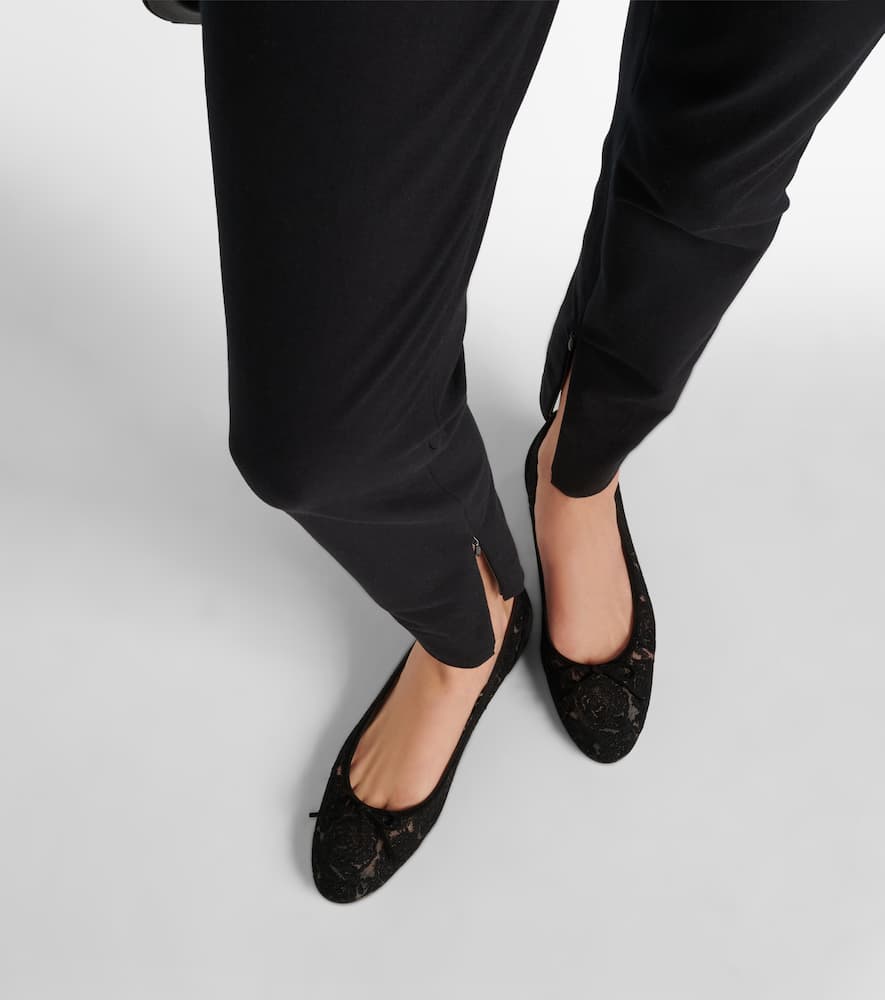 Manolo Blahnik Verizzo floral lace ballet flats