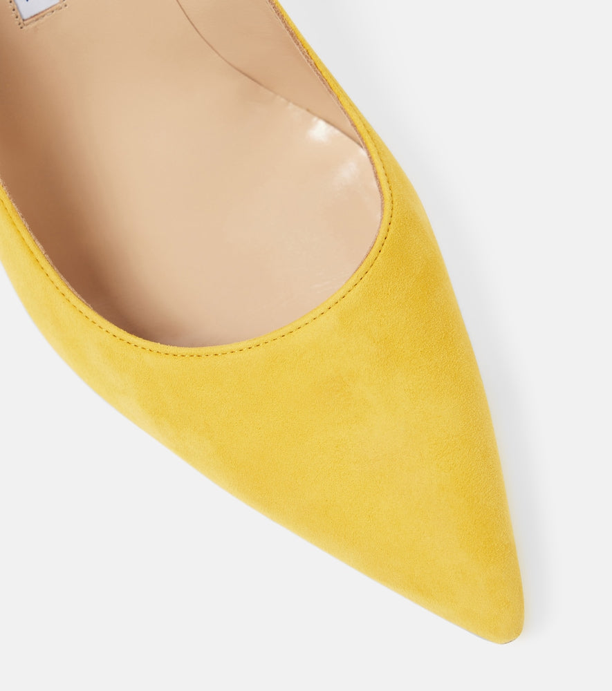 Manolo Blahnik BB 90 suede pumps - Yellow High-Heel Pumps