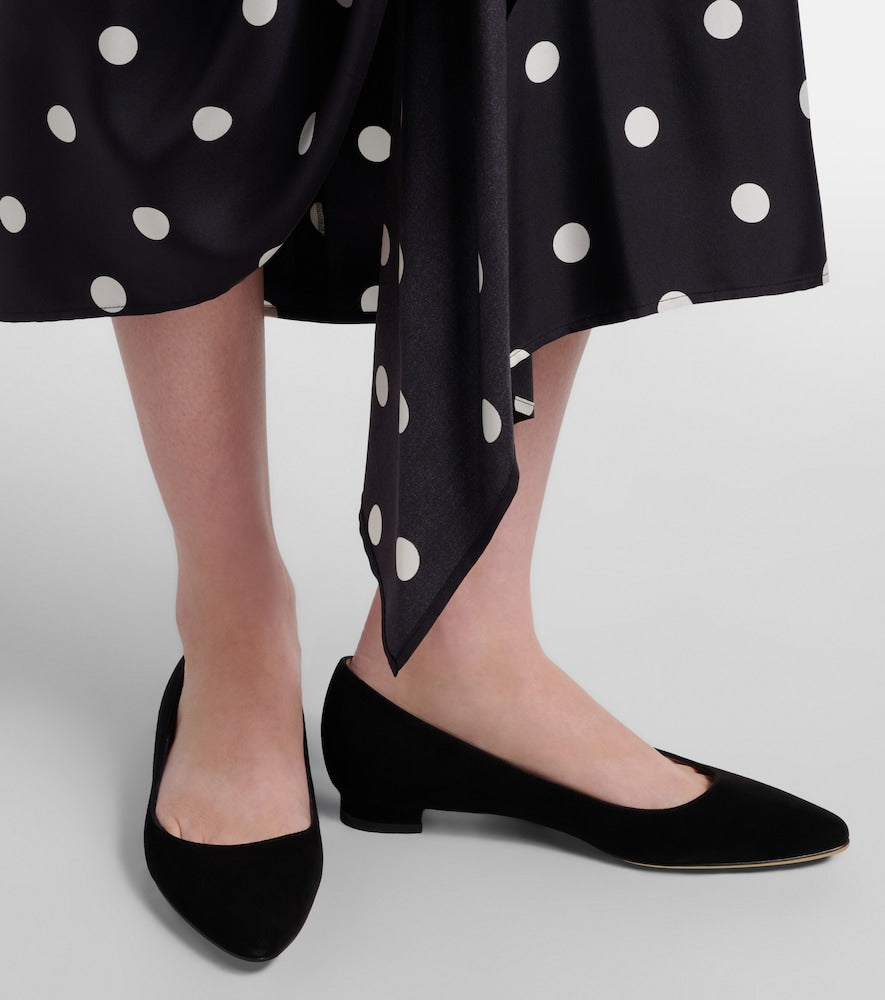 Black Manolo Blahnik BB suede ballet flats - Ballerina Flats