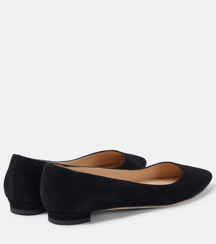 Black Manolo Blahnik BB suede ballet flats - Ballerina Flats