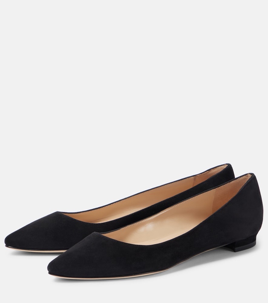 Black Manolo Blahnik BB suede ballet flats - Ballerina Flats