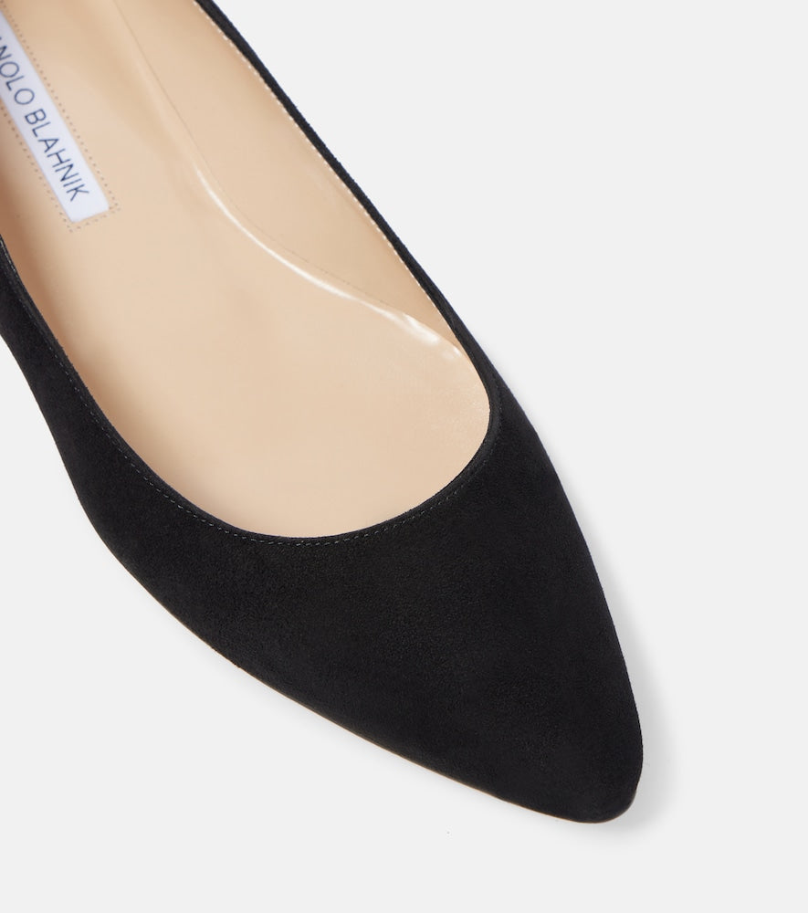 Black Manolo Blahnik BB suede ballet flats - Ballerina Flats