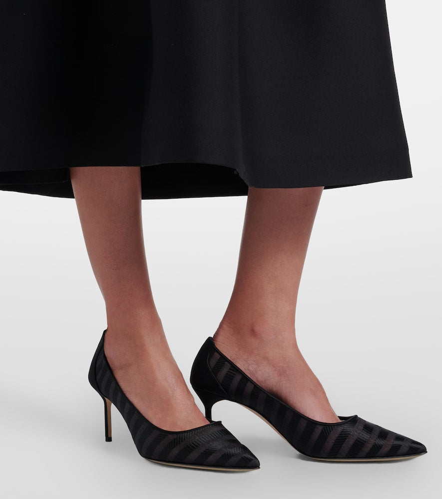 Black Manolo Blahnik Bbla organza pumps - Mid Heel Pumps