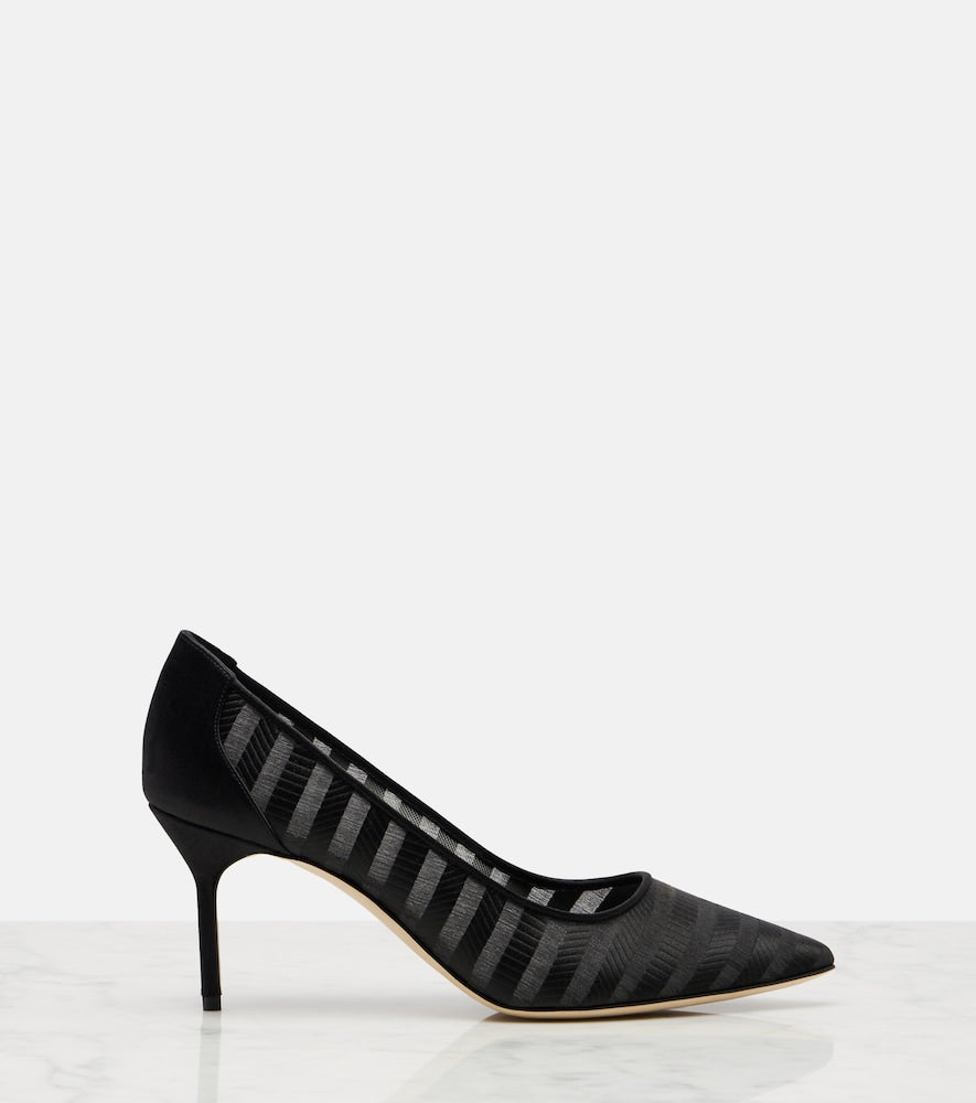 Black Manolo Blahnik Bbla organza pumps - Mid Heel Pumps