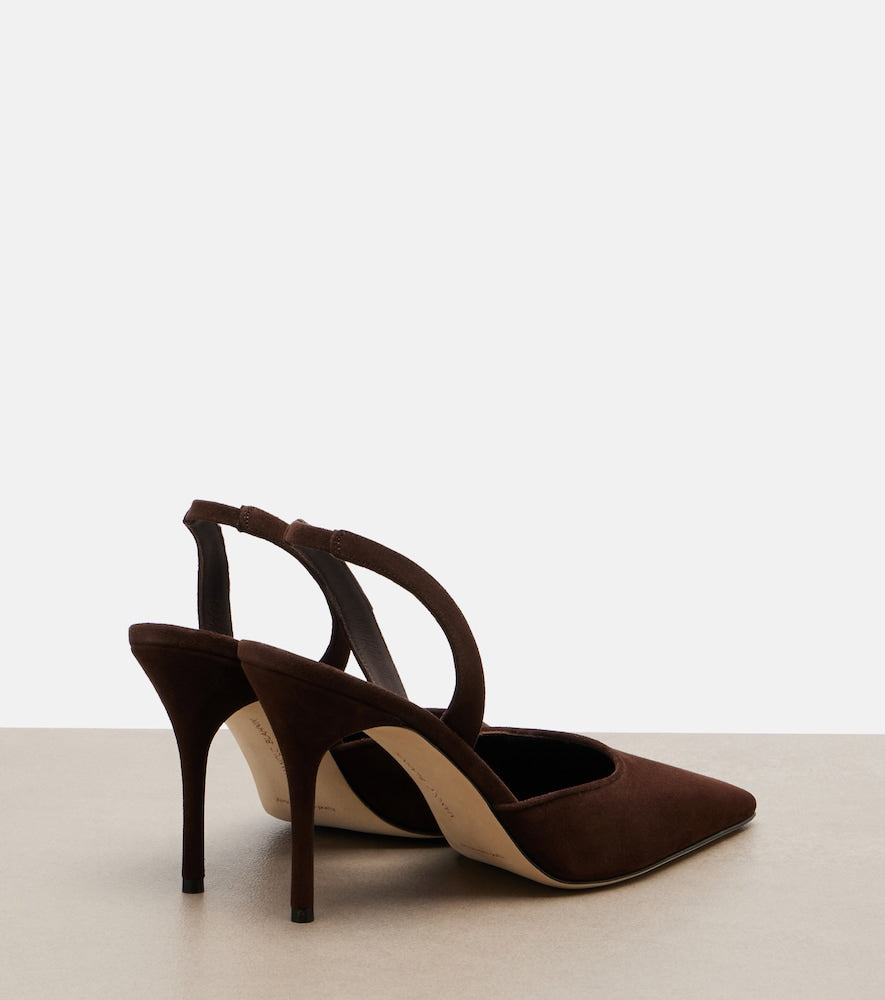 Manolo Blahnik Borelapla suede slingback pumps - Brown High-Heel Pumps