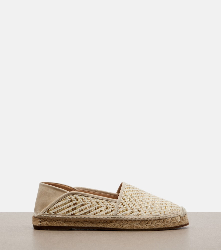 White Manolo Blahnik Espadra raffia-effect espadrilles - Flat Espadrilles