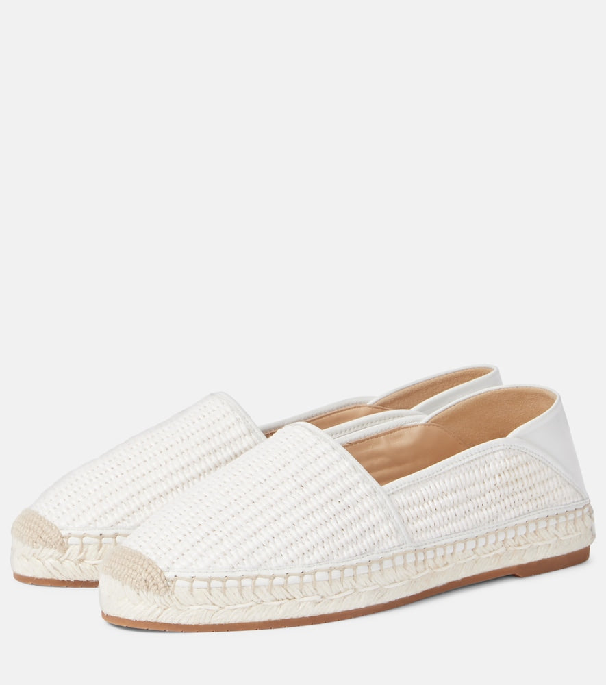 Manolo Blahnik Espadra raffia espadrilles - White Flat Espadrilles