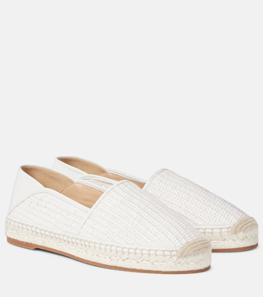 Manolo Blahnik Espadra raffia espadrilles - White Flat Espadrilles