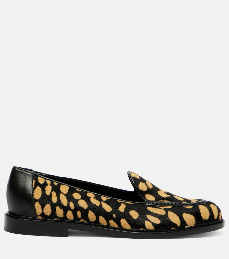 Black Manolo Blahnik Maxy calf hair loafers - Loafers