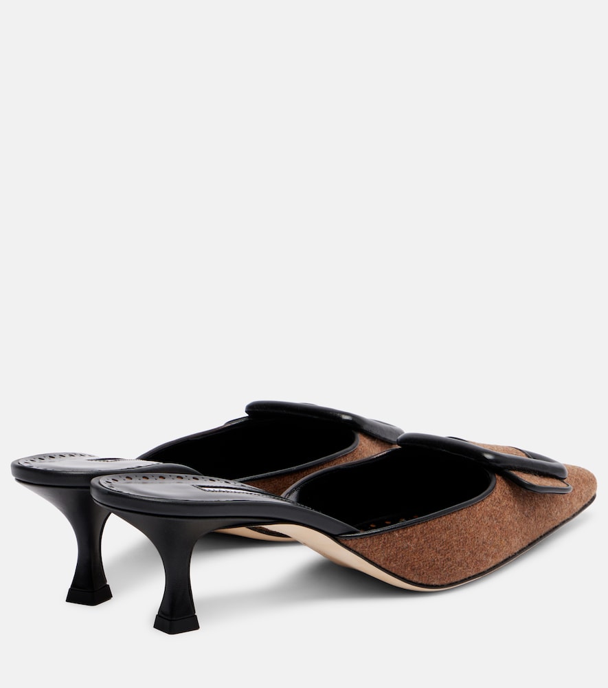 Brown Manolo Blahnik Maysale 50 mules - Mid Heel Pumps