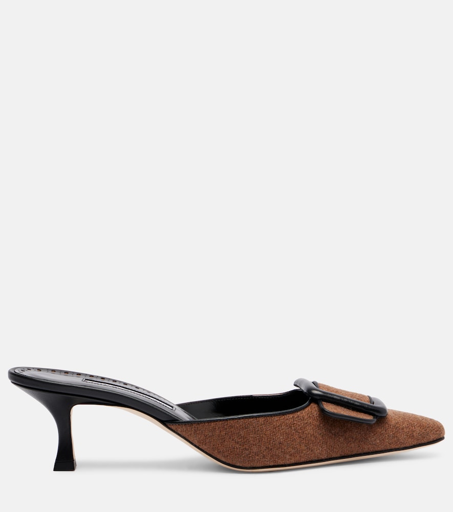 Brown Manolo Blahnik Maysale 50 mules - Mid Heel Pumps
