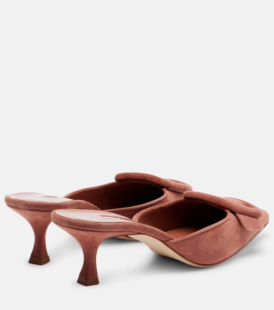 Manolo Blahnik Maysale 50 suede mules in Pink - Mid Heel Pumps